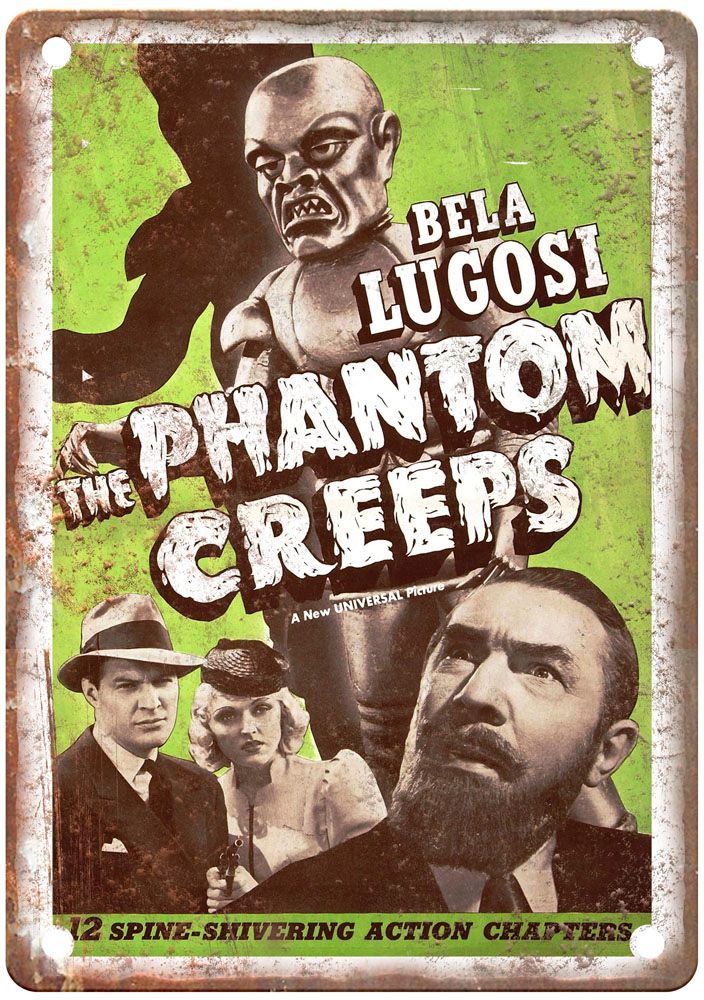 Phantom Creeps Vintage Movie Poster Old Retro Look Metal Sign