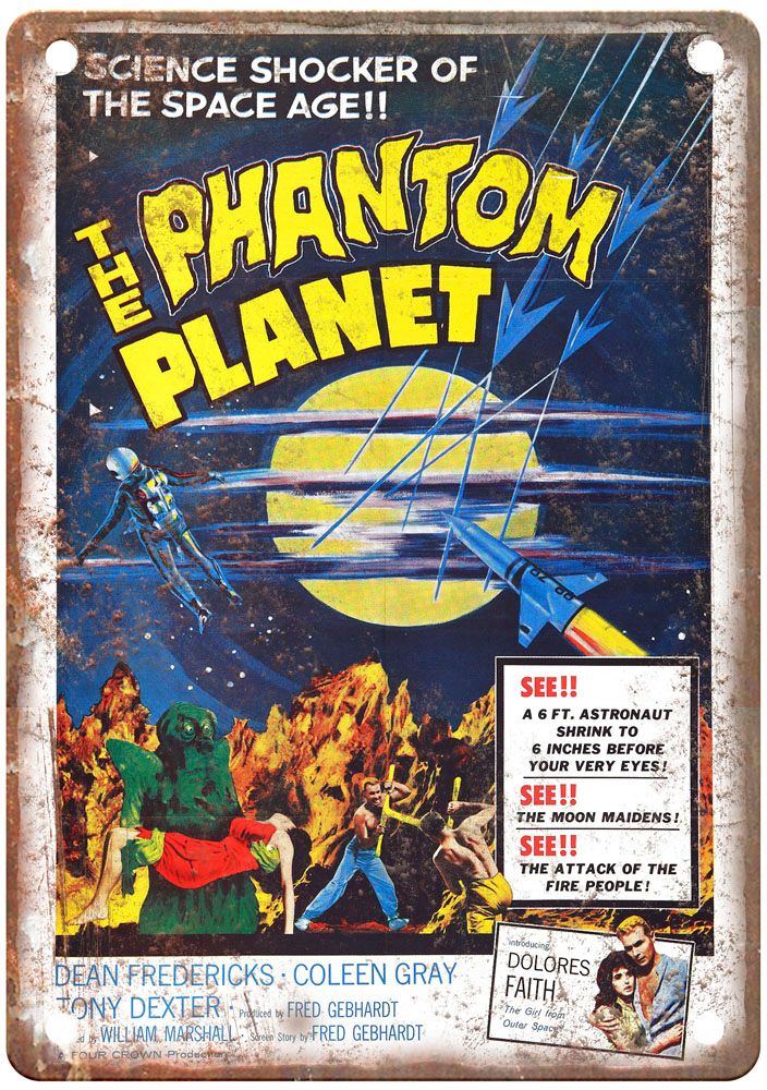 Phantom Planet Vintage Movie Poster Old Retro Look Metal Sign