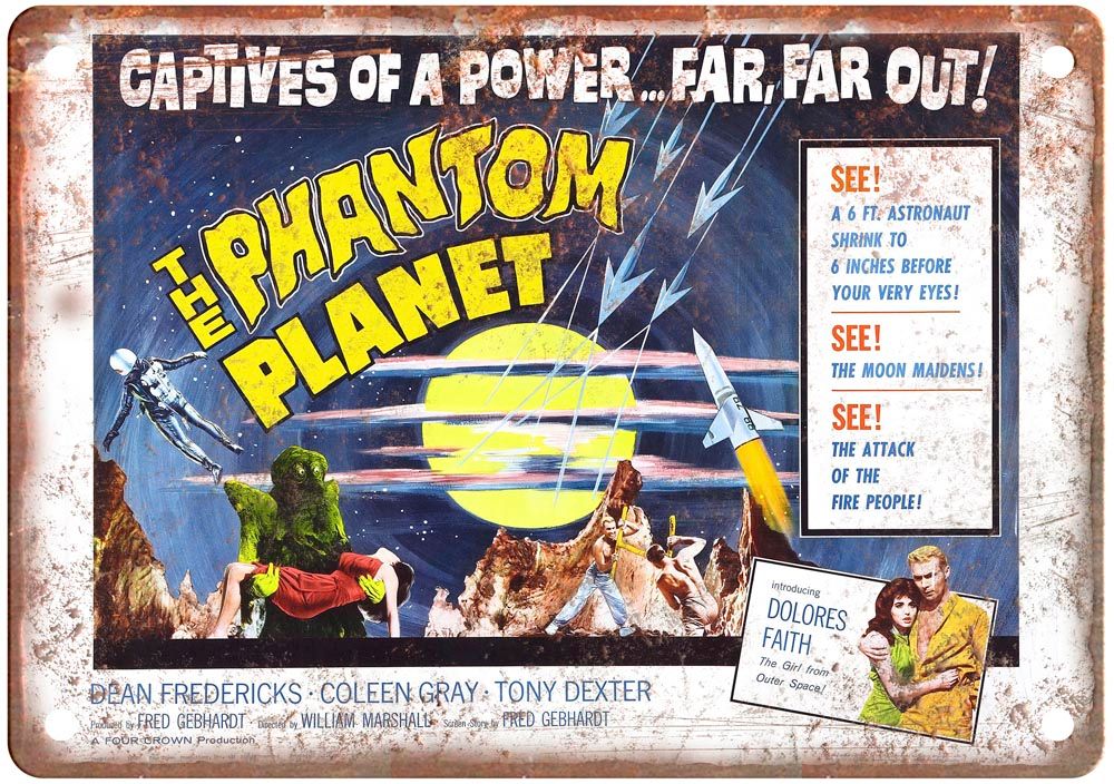 Phantom Planet Vintage Movie Poster Old Retro Look Metal Sign