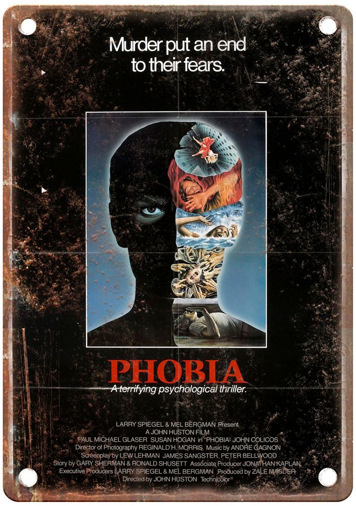 Phobia Vintage Movie Poster Old Retro Look Metal Sign