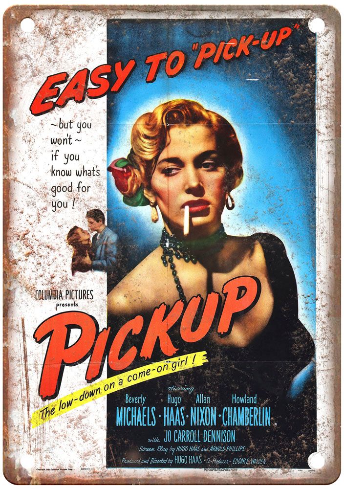 Pickup Vintage Movie Poster Old Retro Look Metal Sign