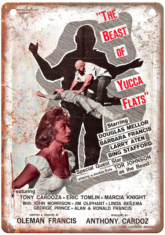 Beast Of Yucca Flats Vintage Movie Poster Old Retro Look Metal Sign