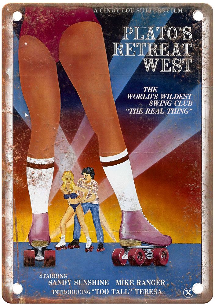 Platos Retreat West Vintage Movie Poster Old Retro Look Metal Sign