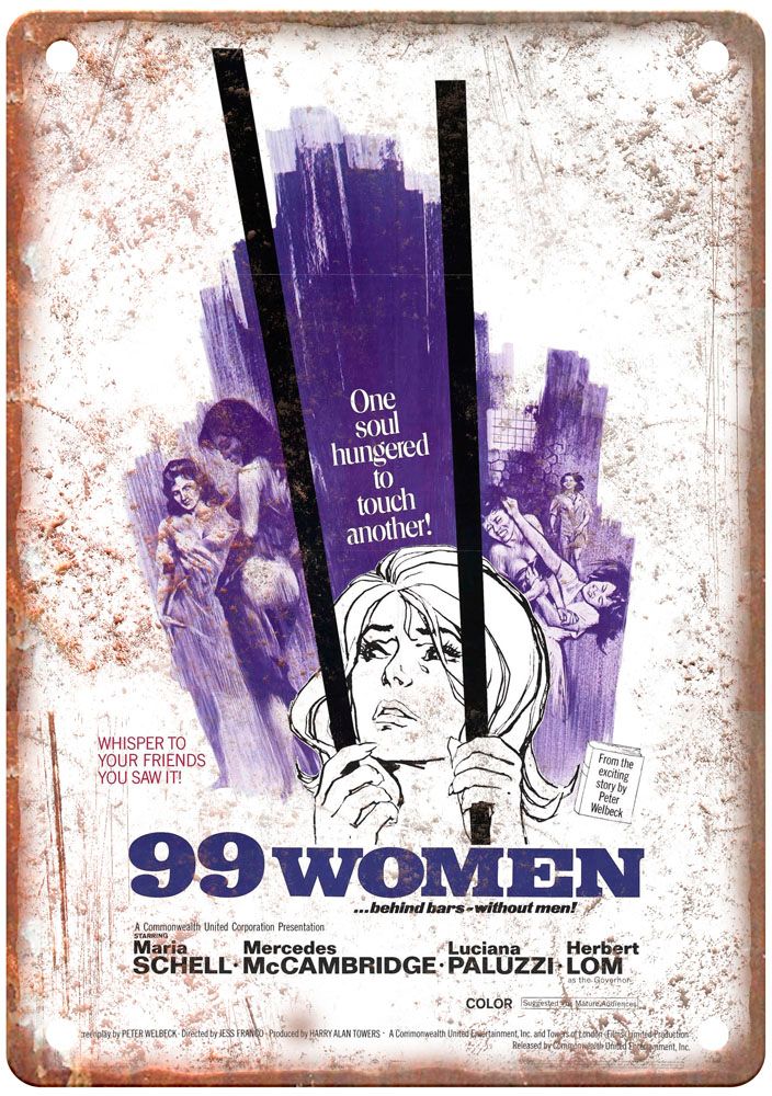 99 Women Vintage Movie Poster Old Retro Look Metal Sign