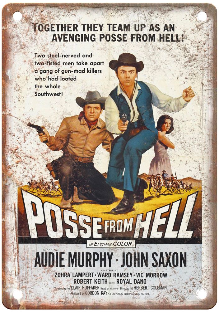 Posse From Hell Vintage Movie Poster Old Retro Look Metal Sign