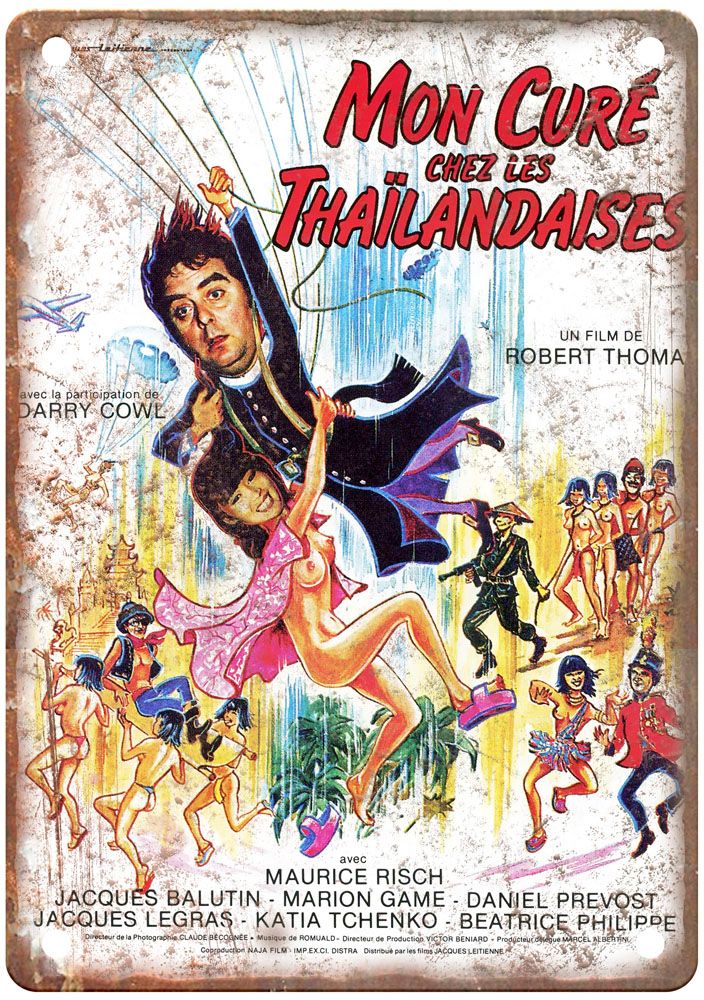 Priest In Thailand Vintage Movie Poster Old Retro Look Metal Sign