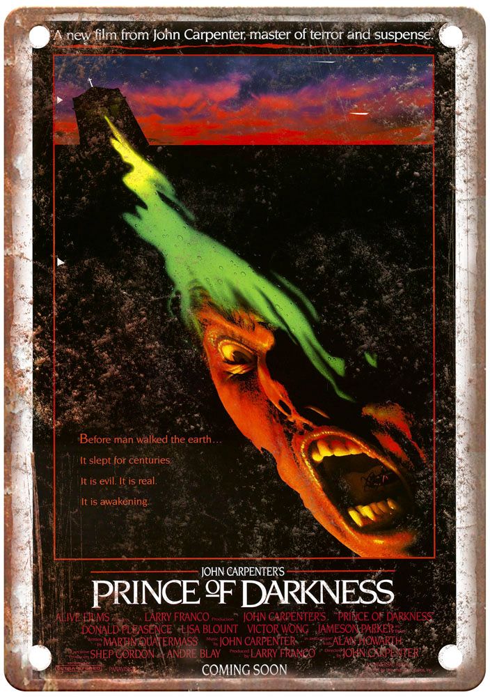 Prince Of Darkness Vintage Movie Poster Old Retro Look Metal Sign