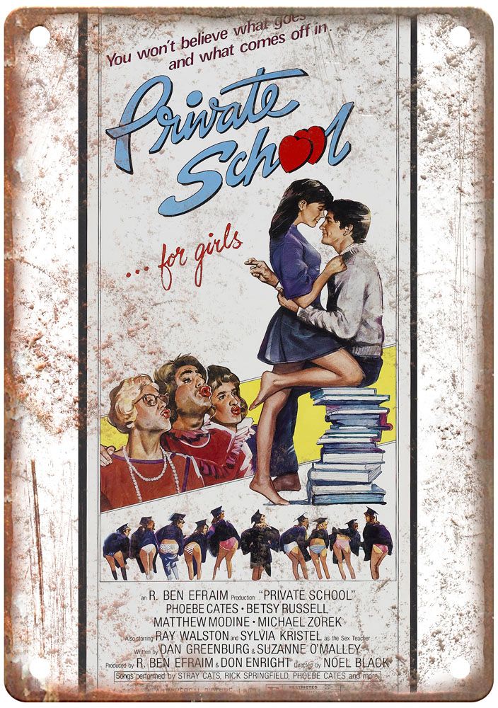 Private School Vintage Movie Poster Old Retro Look Metal Sign