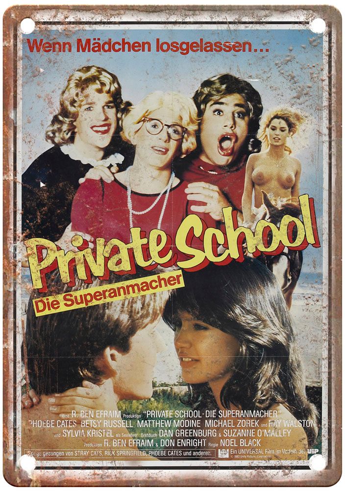 Private School Vintage Movie Poster Old Retro Look Metal Sign