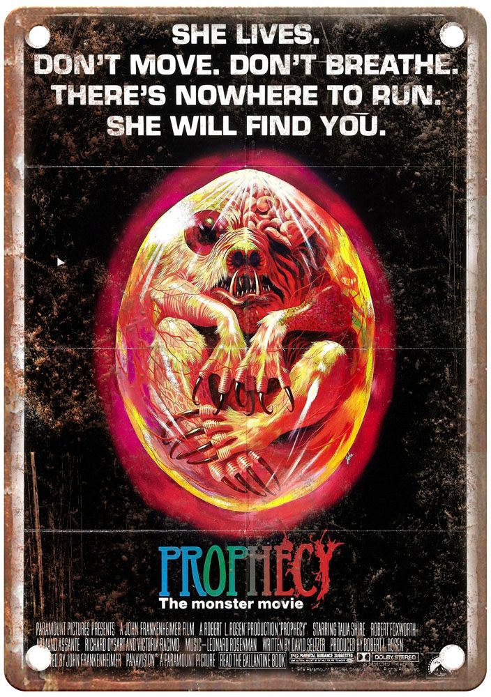 Prophecy 1979 Vintage Movie Poster Old Retro Look Metal Sign