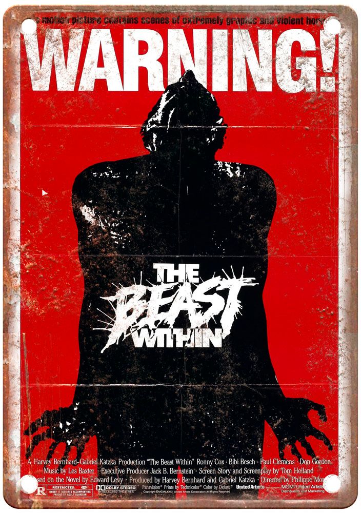 Beast Within Vintage Movie Poster Old Retro Look Metal Sign