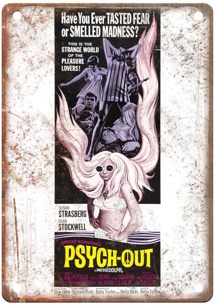 Psych Out Vintage Movie Poster Old Retro Look Metal Sign