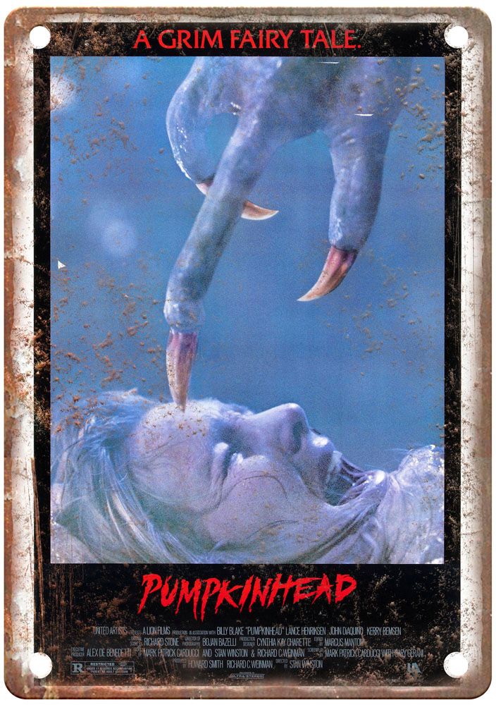 Pumpkinhead Vintage Movie Poster Old Retro Look Metal Sign