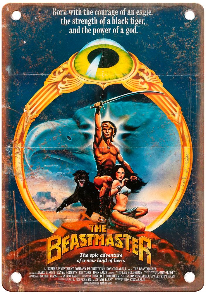 Beastmaster Vintage Movie Poster Old Retro Look Metal Sign