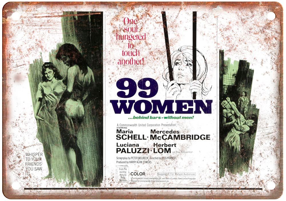 99 Women Vintage Movie Poster Old Retro Look Metal Sign