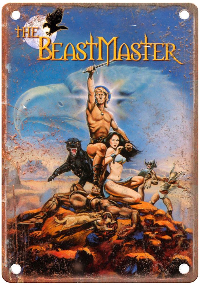 Beastmaster Vintage Movie Poster Old Retro Look Metal Sign