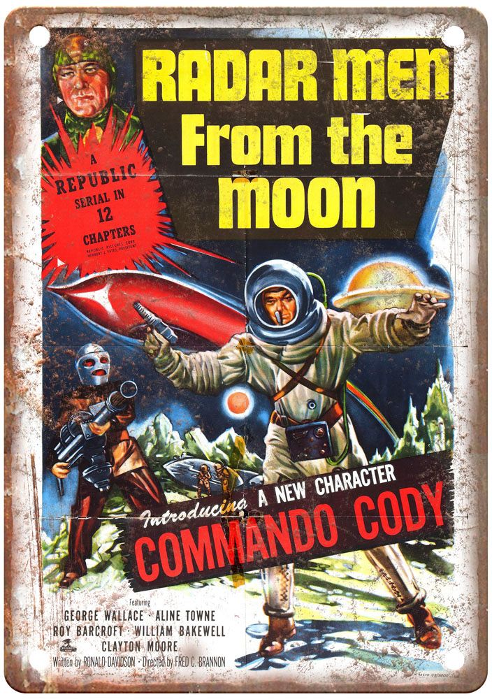 Radar Men From Moon Vintage Movie Poster Old Retro Look Metal Sign