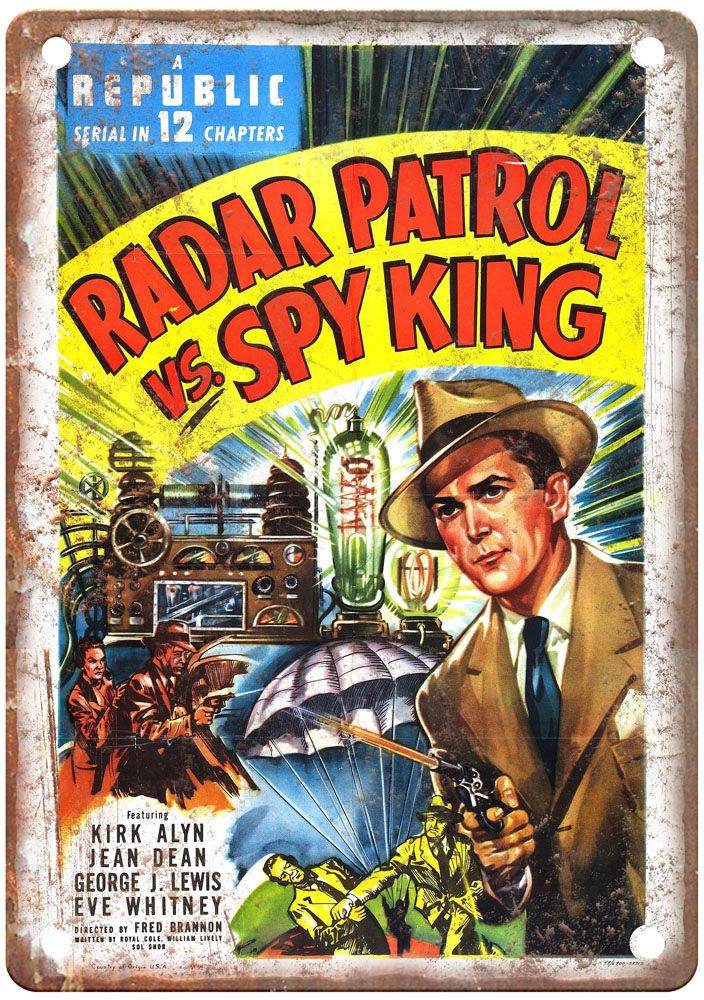 Radar Patrol Vs Spy King Vintage Movie Poster Old Retro Look Metal Sign