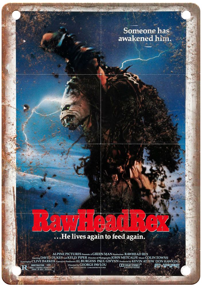 Rawhead Rex Vintage Movie Poster Old Retro Look Metal Sign