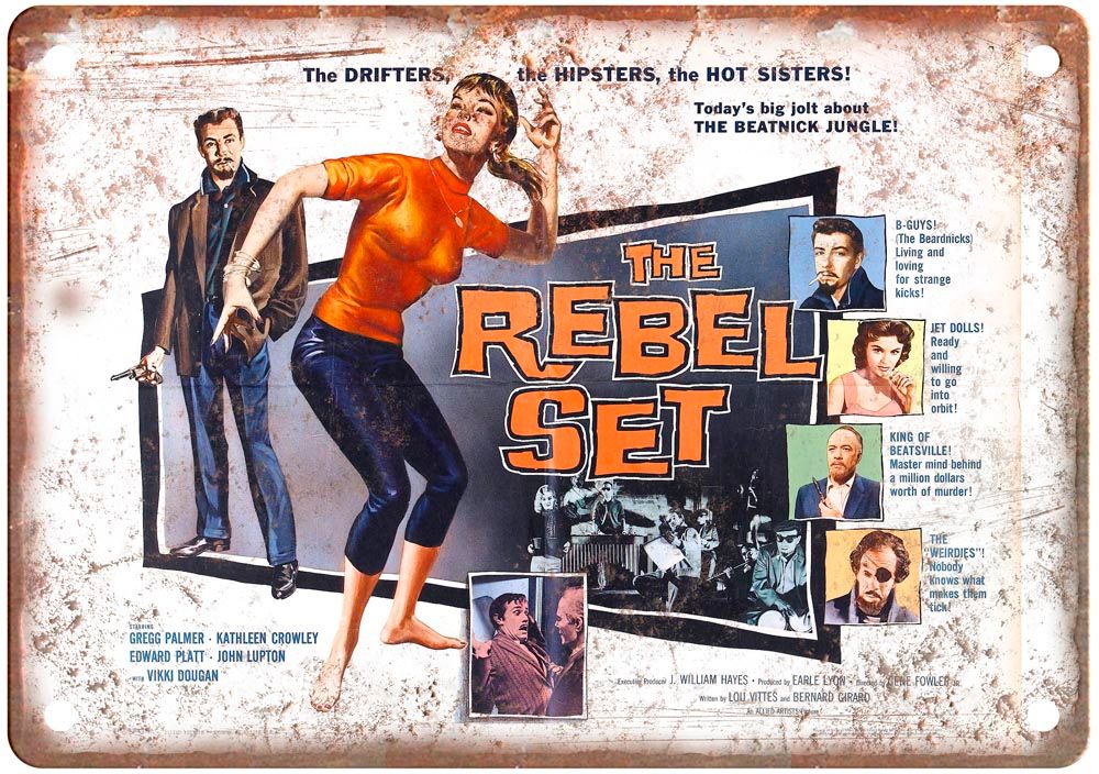 Rebel Set Vintage Movie Poster Old Retro Look Metal Sign