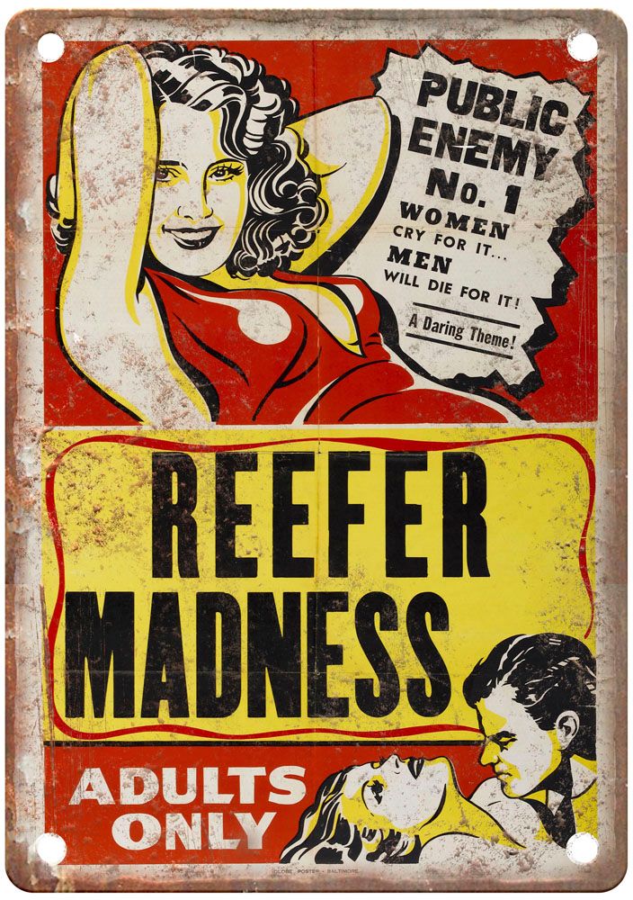 Reefer Madness Vintage Movie Poster Old Retro Look Metal Sign