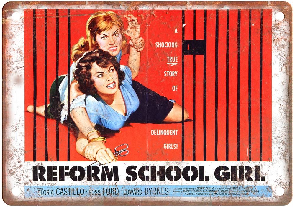 Reform School Girl Vintage Movie Poster Old Retro Look Metal Sign