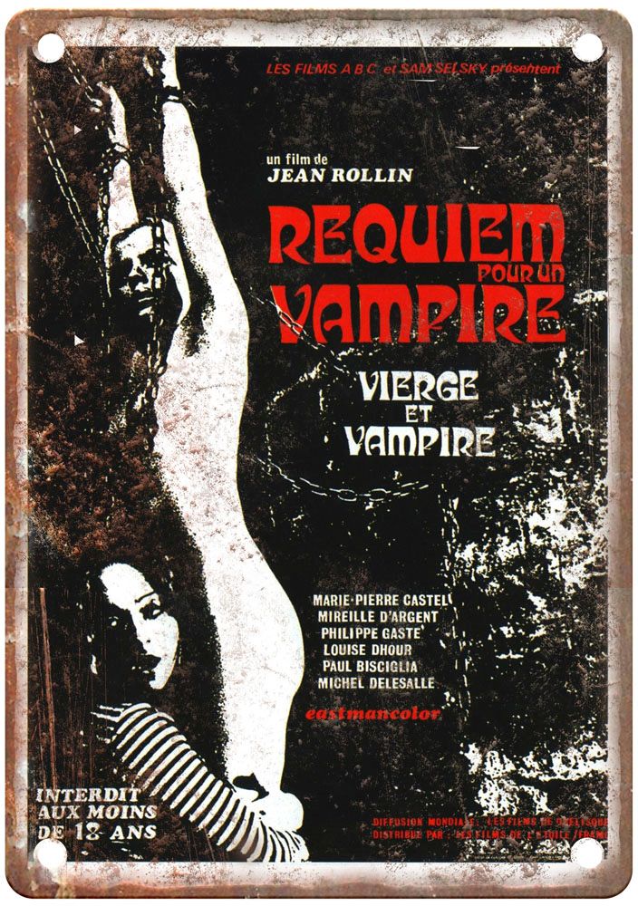 Requiem For Vampire Vintage Movie Poster Old Retro Look Metal Sign