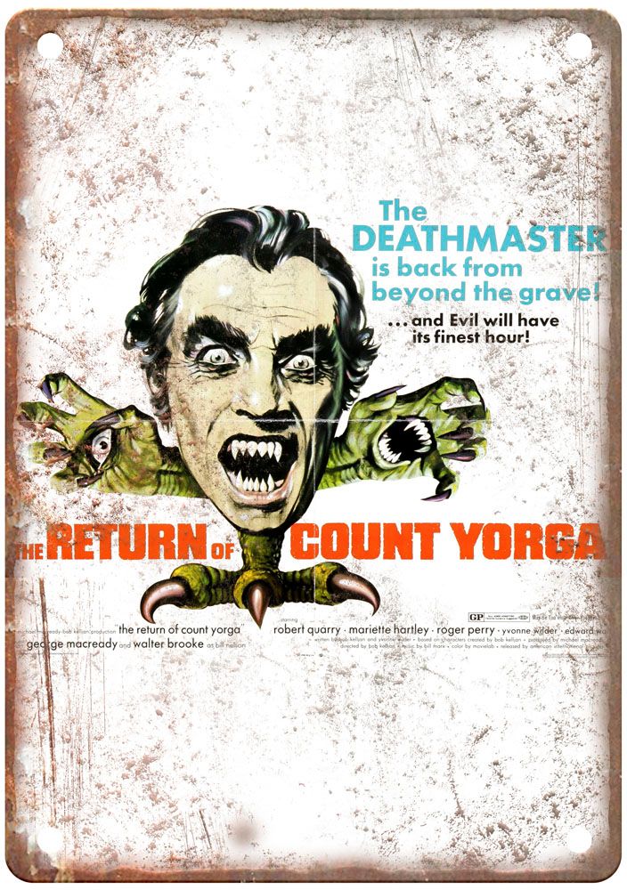 Return Of Count Yorga Vintage Movie Poster Old Retro Look Metal Sign