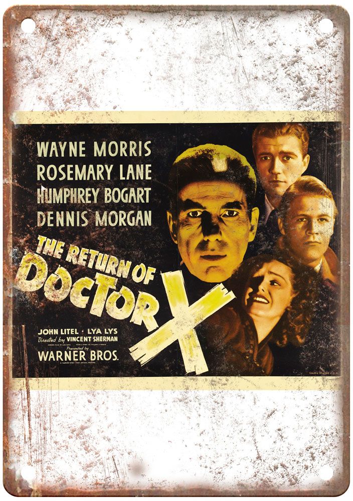 Return Of Doctor X Vintage Movie Poster Old Retro Look Metal Sign