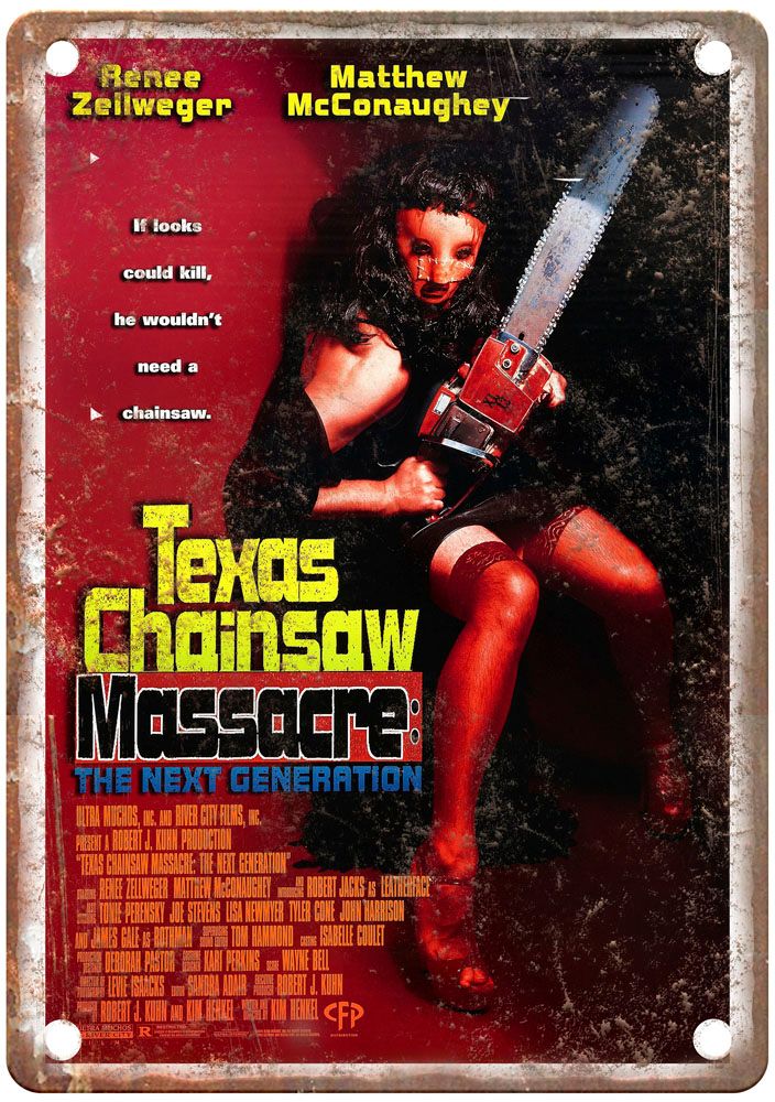 Return Of Texas Chainsaw Massacre Vintage Movie Poster Old Retro Look Metal Sign