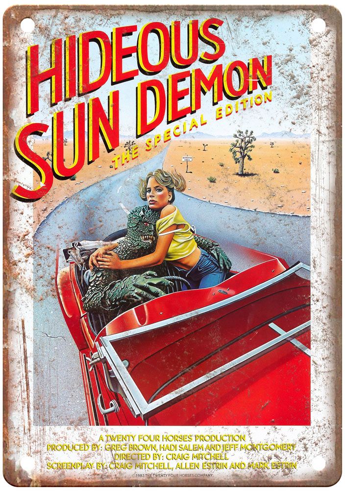 Revenge Of Sun Demon Vintage Movie Poster Old Retro Look Metal Sign