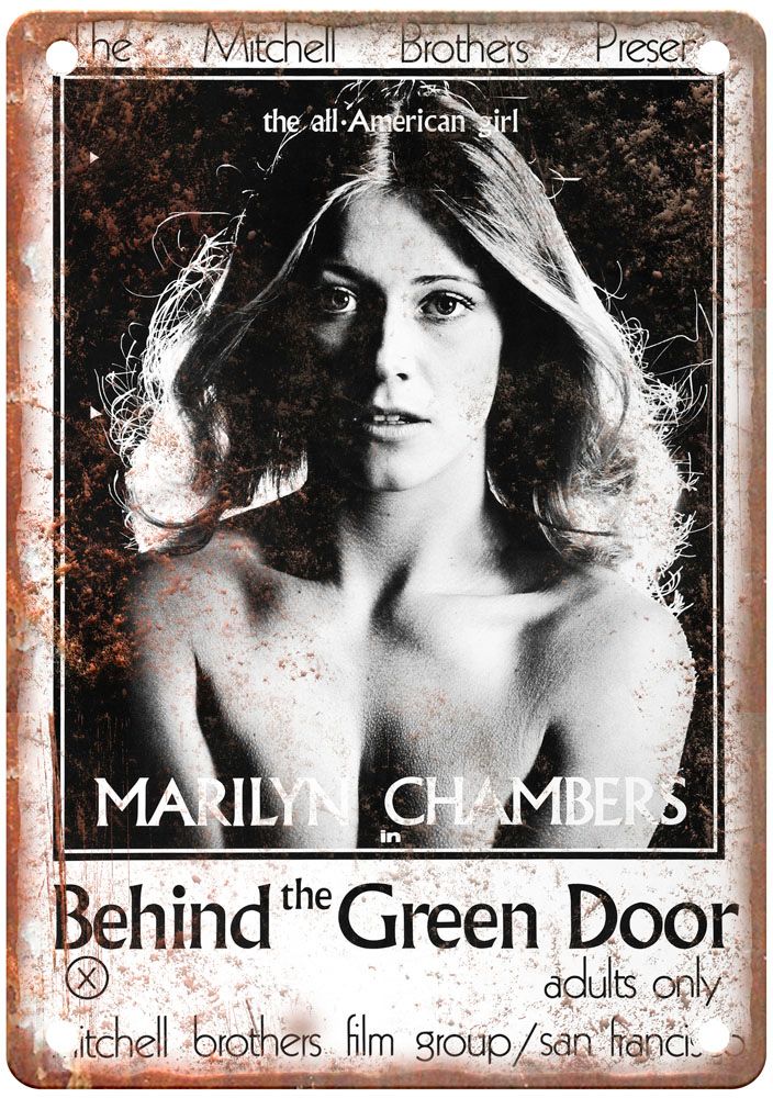 Behind The Green Door Vintage Movie Poster Old Retro Look Metal Sign