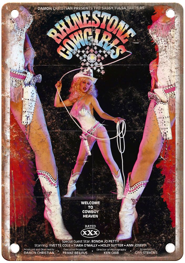 Rhinestone Cowgirls Vintage Movie Poster Old Retro Look Metal Sign