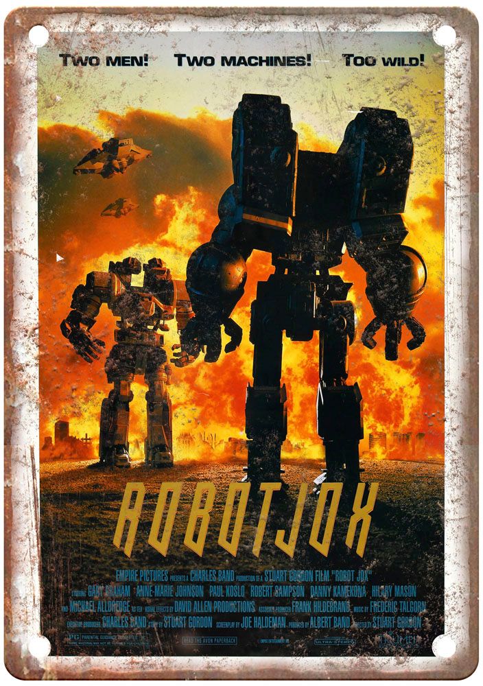 Robot Jox Vintage Movie Poster Old Retro Look Metal Sign