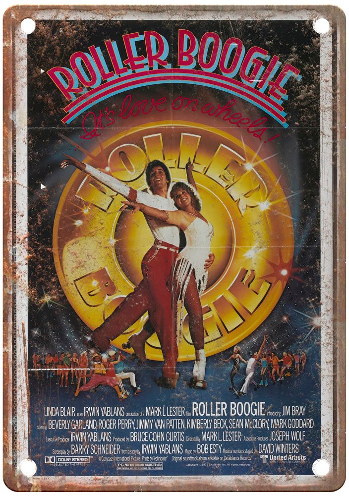 Roller Boogie Vintage Movie Poster Old Retro Look Metal Sign