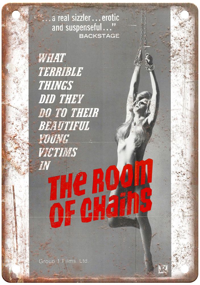 Room Of Chains Vintage Movie Poster Old Retro Look Metal Sign