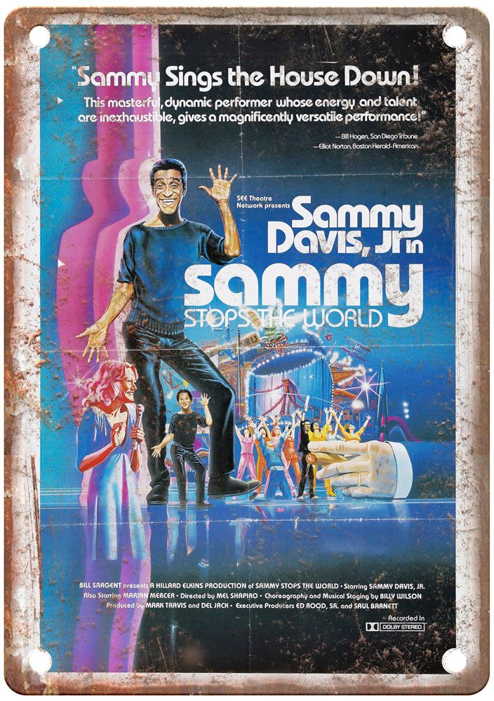 Sammy Stops The World Vintage Movie Poster Old Retro Look Metal Sign