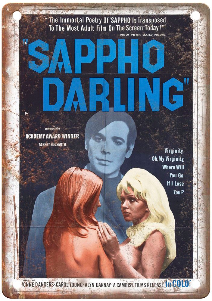 Sappho Darling Vintage Movie Poster Old Retro Look Metal Sign