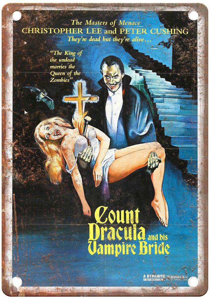 Satanic Rites Of Dracula Vintage Movie Poster Old Retro Look Metal Sign