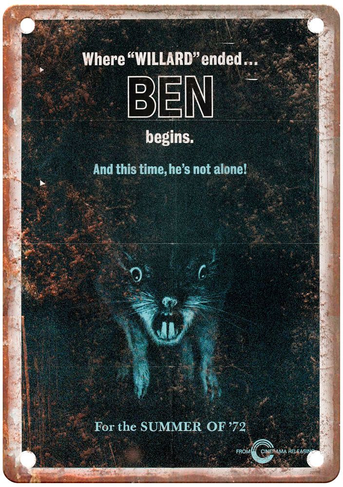 Ben Vintage Movie Poster Old Retro Look Metal Sign