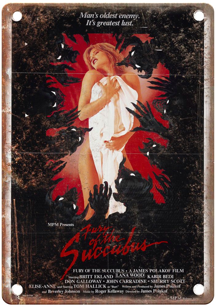 Satans Mistress Vintage Movie Poster Old Retro Look Metal Sign