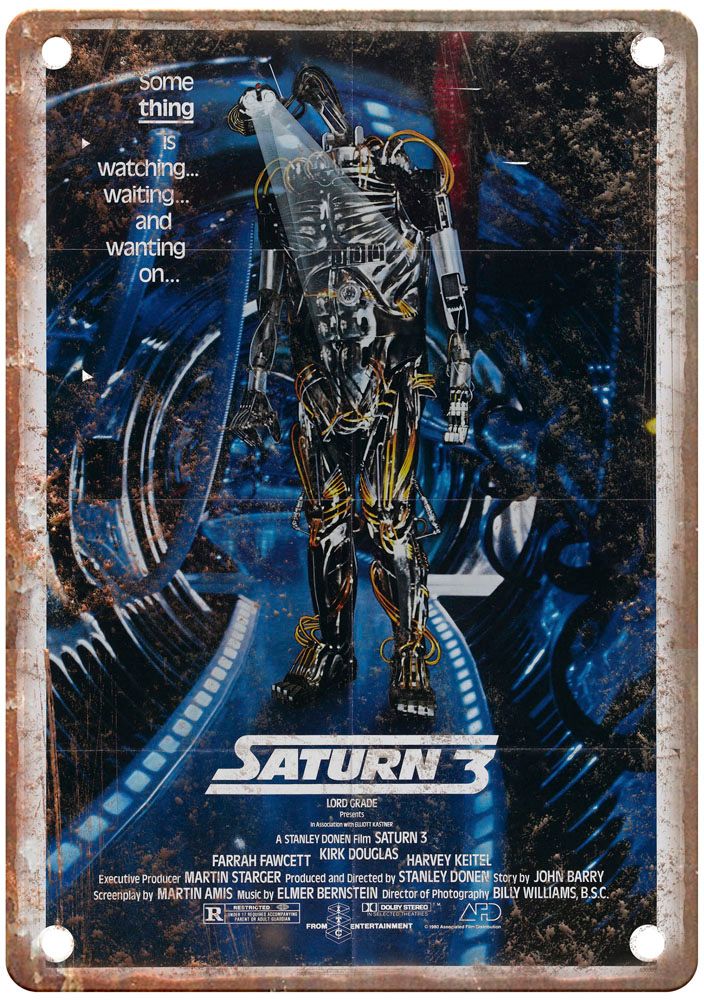 Saturn 3 Vintage Movie Poster Old Retro Look Metal Sign