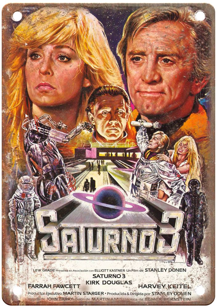 Saturn 3 Vintage Movie Poster Old Retro Look Metal Sign