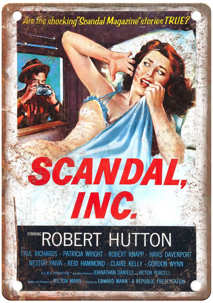 Scandal Inc Vintage Movie Poster Old Retro Look Metal Sign