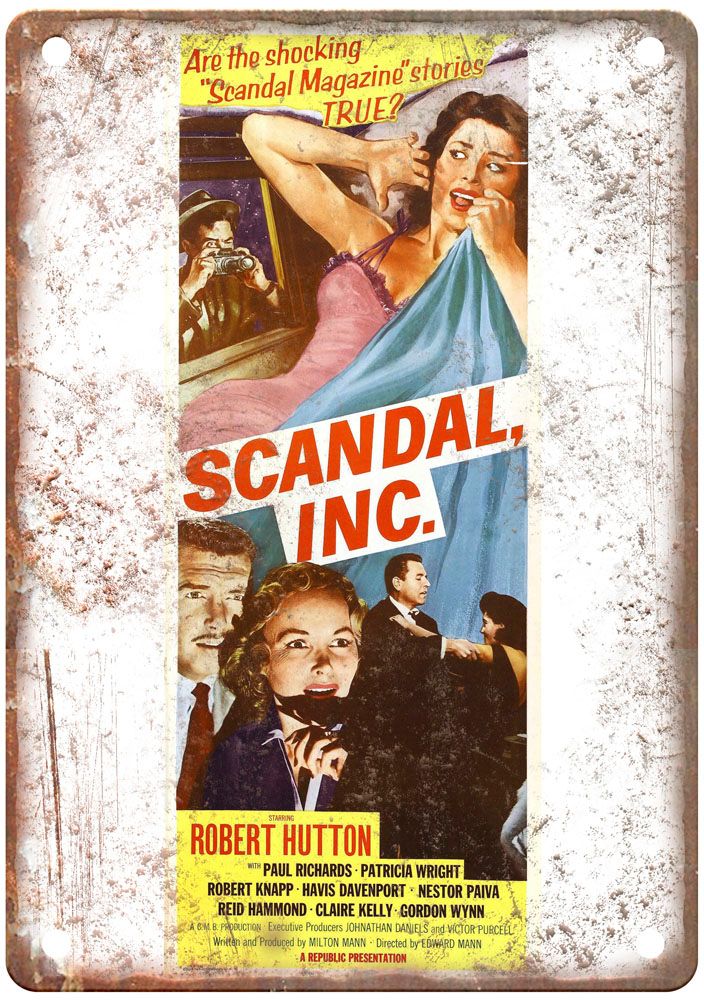 Scandal Inc Vintage Movie Poster Old Retro Look Metal Sign