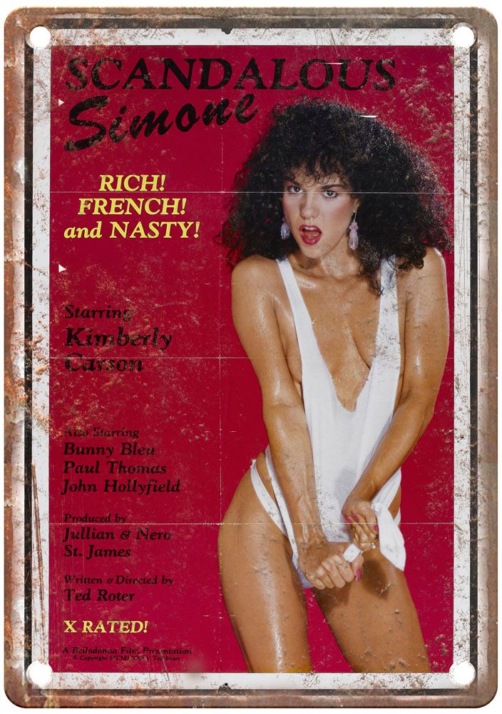 Scandalous Simone Vintage Movie Poster Old Retro Look Metal Sign