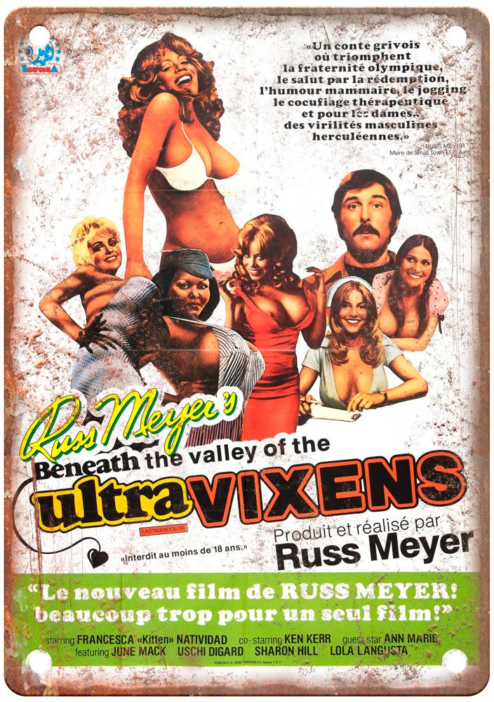 Beneath Valley Of Ultra Vixens Vintage Movie Poster Old Retro Look Metal Sign