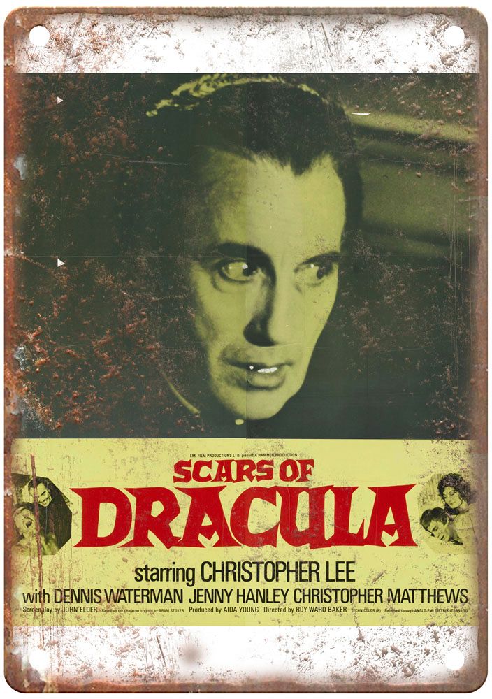 Scars Of Dracula Vintage Movie Poster Old Retro Look Metal Sign