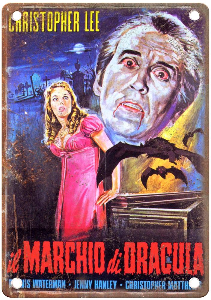 Scars Of Dracula Vintage Movie Poster Old Retro Look Metal Sign