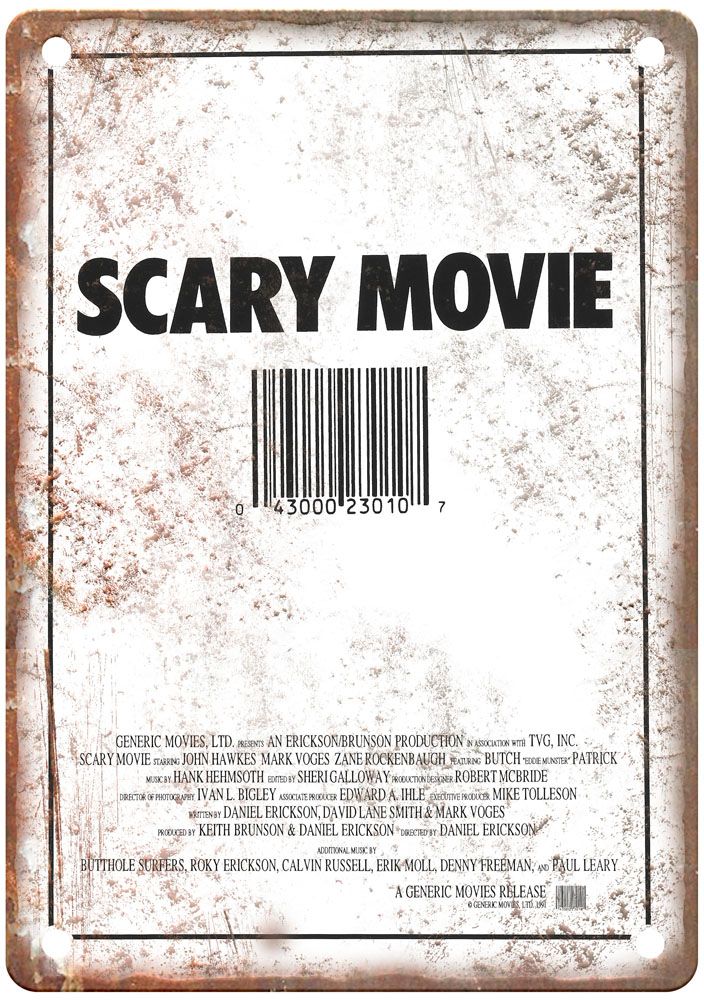 Scary Movie Vintage Movie Poster Old Retro Look Metal Sign